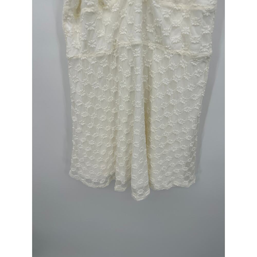 Aeropostale Cream Lace Mini Babydoll Dress Size L Witchy Fairy Coquette Dainty - Picture 3 of 7